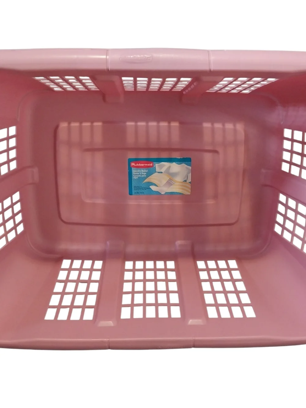 Vintage 1994 Retro Rubbermaid Laundry Basket 2854 Mauve Pink Hamper Rectangular - Picture 4 of 13